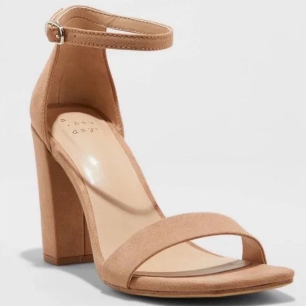 A new day, nude heels, women’s size 8, tan heels, worn once